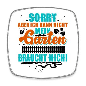 Garten Schrebergarten - Viereckiger Kühlschrankmagnet - Weiß - Vorne