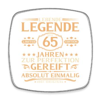 65th Birthday - Living Legend for 65 Years - Square fridge magnet - white - Front