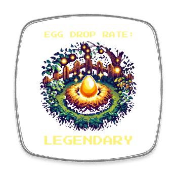 Legendary Egg Rate | Gamer Humor - Square fridge magnet - white - Front