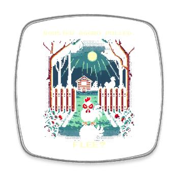 Aggro Pulled | Activate flight? - Square fridge magnet - white - Front