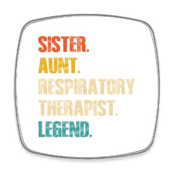 Sister Aunt Respiratory Therapist Legend - Viereckiger Kühlschrankmagnet - Weiß - Vorne