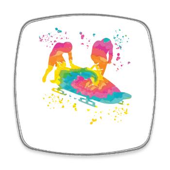 Bob Team Brakeman Bob - Square fridge magnet - white - Front