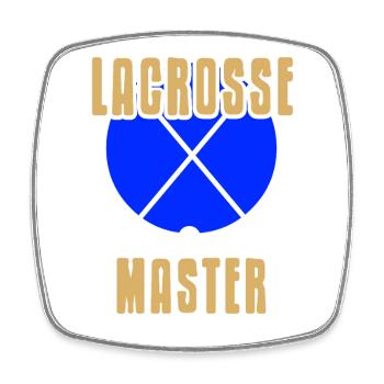 Lacrosse Master Crossed Sticks Pro Level Pride - Square fridge magnet - white - Front