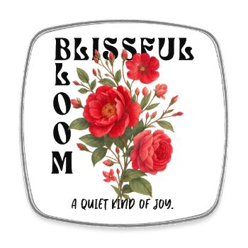 Blissful Bloom – Peace & Beauty Combined 🌸 - Square fridge magnet - white - Front