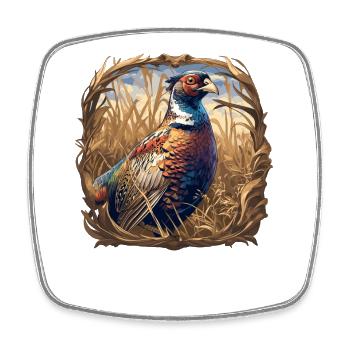 Pheasants Pheasant - Square fridge magnet - white - Front