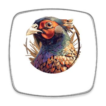 Pheasants Pheasant - Square fridge magnet - white - Front