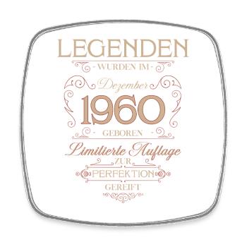 65e anniversaire Légende Décembre 1960 - Magnet carré - blanc - Devant