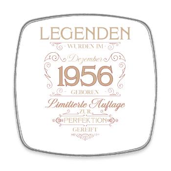 70ème Anniversaire Légende Décembre Millésime 1956 - Magnet carré - blanc - Devant
