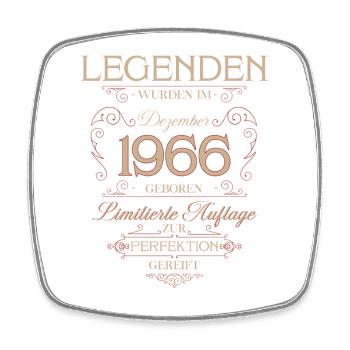 60e anniversaire Légende Décembre Né en 1966 - Magnet carré - blanc - Devant