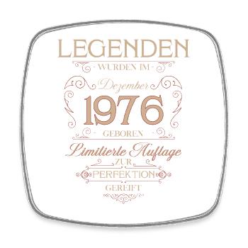 50ème Anniversaire Légende Décembre Millésime 1976 - Magnet carré - blanc - Devant