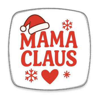 Mama Claus Christmas Design - Square fridge magnet - white - Front