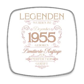 70th Birthday Legend December Vintage 1955 - Square fridge magnet - white - Front