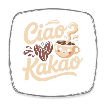 Ciao Cacao Chocolat chaud Chocolat chaud Au revoir - Magnet carré - blanc - Devant