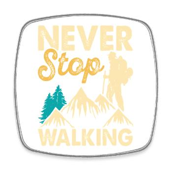 Randonnée Randonneur Alpiniste Cadeau - Magnet carré - blanc - Devant