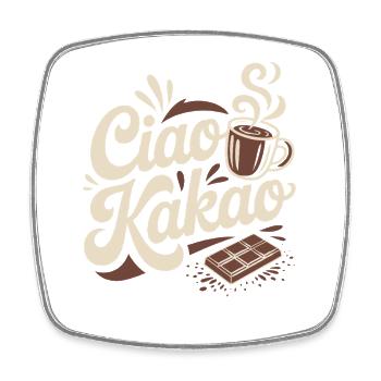 Ciao Cacao Chocolat chaud Chocolat chaud Au revoir - Magnet carré - blanc - Devant