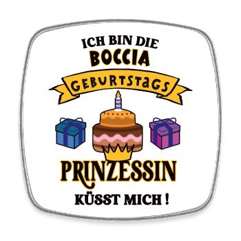 Boccia Birthday Boccia Player Boule Player - Square fridge magnet - white - Front