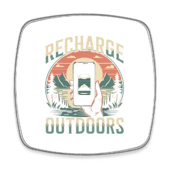 Outdoor Motivation - Viereckiger Kühlschrankmagnet - Weiß - Vorne