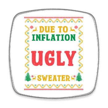 This is my Ugly Christmas Sweater Funny Xmas X-mas - Magnet carré - blanc - Devant