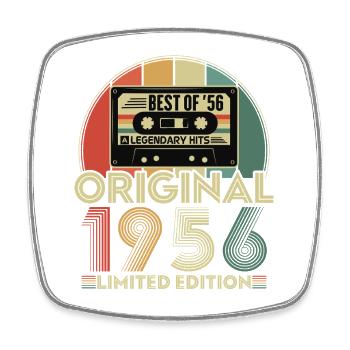 1956 Vintage Vintage Birthday Retro Gift - Square fridge magnet - white - Front