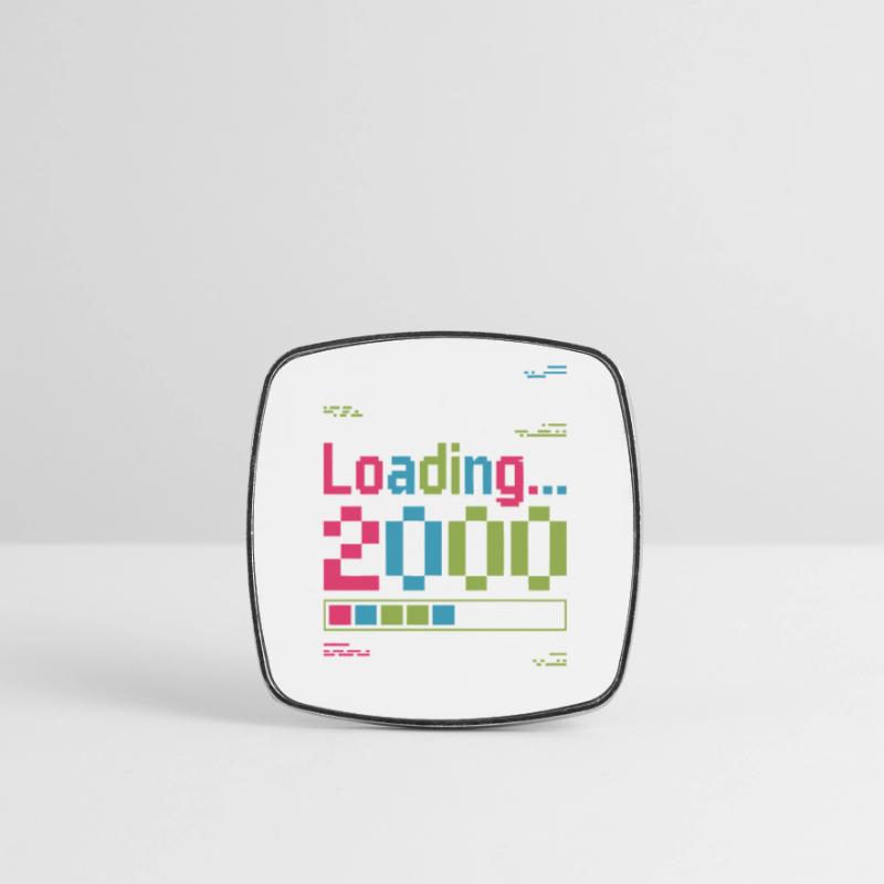 Loading 2000 pixel loading screen Square fridge magnet