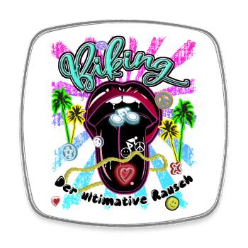 Biking - Square fridge magnet - white - Front