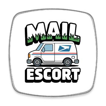 Postbotenzustellung für Postboten - Viereckiger Kühlschrankmagnet - Weiß - Vorne