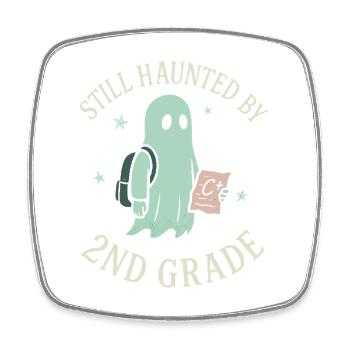 Highly gifted burnout graduate with academic - Square fridge magnet - white - Front