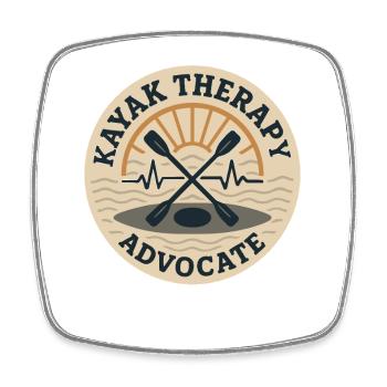Kajak-therapie, Ruhige Natur, Paddeln, Psychische - Viereckiger Kühlschrankmagnet - Weiß - Vorne