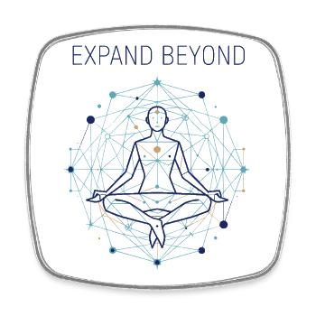 Lotus Meditation - Square fridge magnet - white - Front