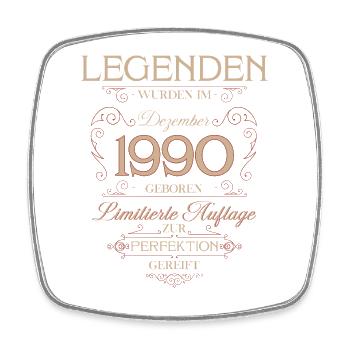35ème Anniversaire Légende Décembre Millésime 1990 - Magnet carré - blanc - Devant