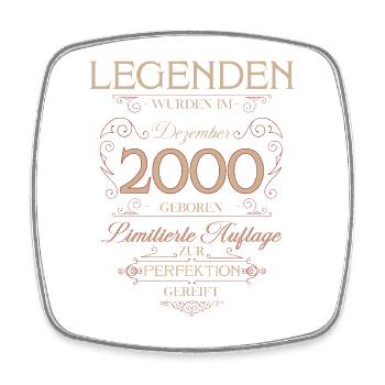 25ème Anniversaire Légende Décembre Année 2000 - Magnet carré - blanc - Devant