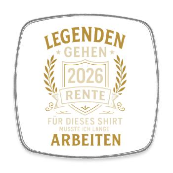 Legends Are Retiring In 2026 Tri-blend T-Shirt - Square fridge magnet - white - Front