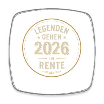 Legenden gehen 2026 in Rente Shirt - Viereckiger Kühlschrankmagnet - Weiß - Vorne
