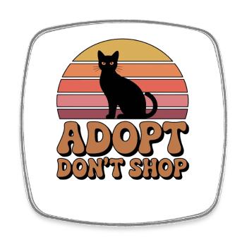 Save Animals: Adopt, Don't Buy - Square fridge magnet - white - Front
