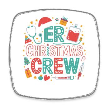 Équipe de Noël des infirmières - Magnet carré - blanc - Devant
