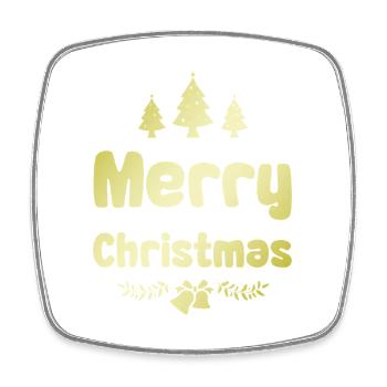 Frohe Weihnachten - Viereckiger Kühlschrankmagnet - Weiß - Vorne
