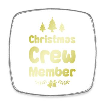 Weihnachten Crew Christmas - Viereckiger Kühlschrankmagnet - Weiß - Vorne