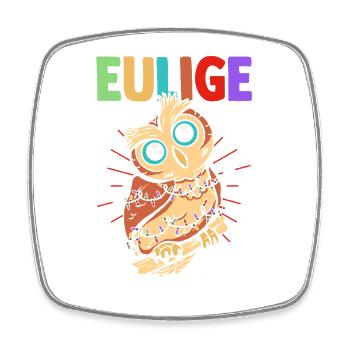 Weihnachtsmann Eule Weihnachtszeit Weihnachts - Viereckiger Kühlschrankmagnet - Weiß - Vorne