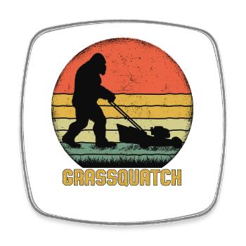 Grassquatch Bigfoot - Magnet carré - blanc - Devant