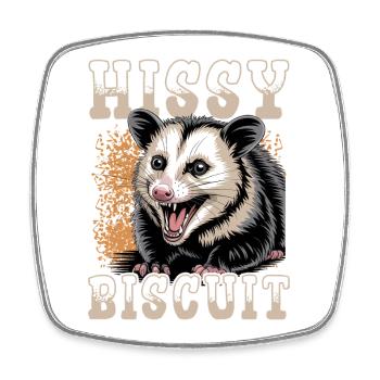 Funny Opossum - Square fridge magnet - white - Front