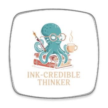 Oktopus Humor - Viereckiger Kühlschrankmagnet - Weiß - Vorne