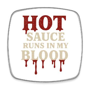 Hot Sauce Maker Fermented Chili Spicy - Square fridge magnet - white - Front