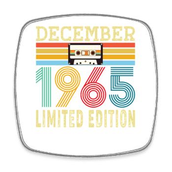 Né en Décembre 1965 60 Ans 60e Anniversaire Cadeau - Magnet carré - blanc - Devant