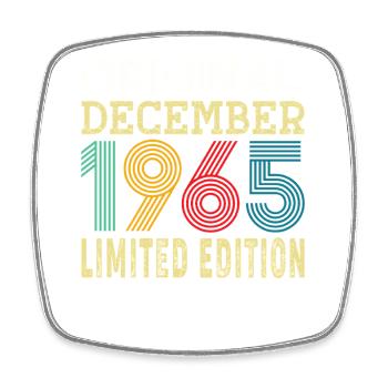Né en Décembre 1965 60 Ans 60e Anniversaire Cadeau - Magnet carré - blanc - Devant