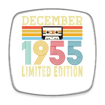 Né en Décembre 1955 70 Ans 70e Anniversaire Cadeau - Magnet carré - blanc - Devant