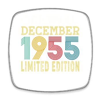 Né en Décembre 1955 70 Ans 70e Anniversaire Cadeau - Magnet carré - blanc - Devant