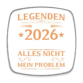 Retirement 2026 Work colleague Legend retired - Square fridge magnet - white - Front