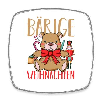 Weihnachtsmann Bär Weihnachtszeit Weihnachts - Viereckiger Kühlschrankmagnet - Weiß - Vorne