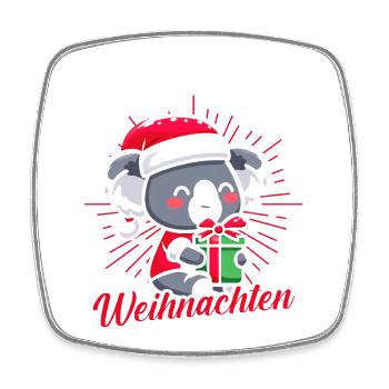 Weihnachtsmann Koala Weihnachtszeit Weihnachts - Viereckiger Kühlschrankmagnet - Weiß - Vorne