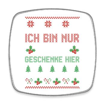 Weihnachtsmann Weihnachtszeit Lustige Weihnachts - Viereckiger Kühlschrankmagnet - Weiß - Vorne